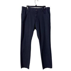 Calvin Klein Mens Black Slim Fit Chino Pants Classic Style Size 34W Cotton Blend